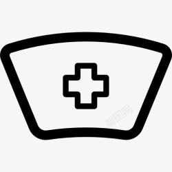 健康诊所的附件NurseCap图标高清图片