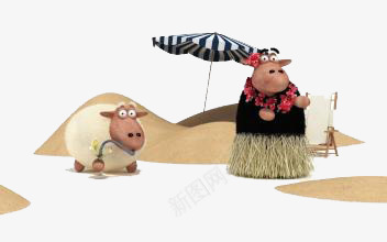 可爱的羊妈妈和羊宝宝png免抠素材_88icon https://88icon.com 卡通 可爱 山羊 手绘 雨伞