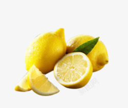 切开的黄柠檬素材