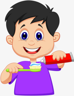 孩子刷牙素材