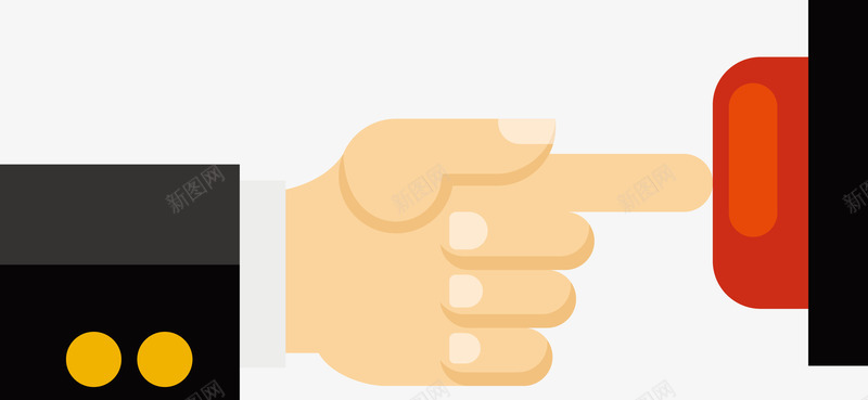 用手指按红色门铃png免抠素材_88icon https://88icon.com 卡通按门铃 手指 手指按门铃 矢量手指 矢量门铃 红色门铃 请按门铃 门铃