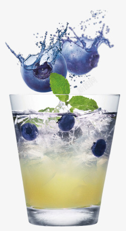蓝莓冷饮夏天饮料素材