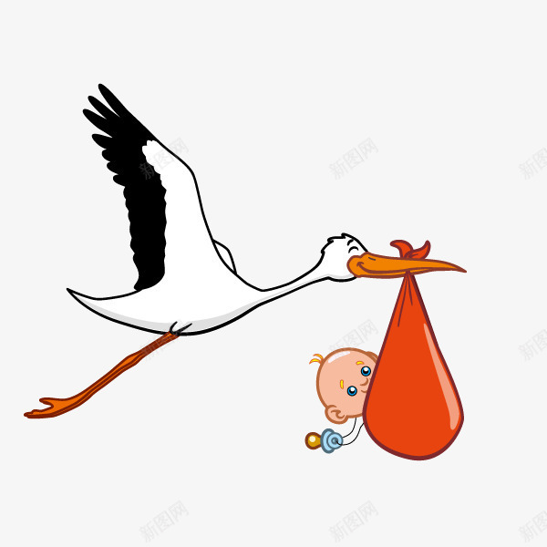 婴儿鸟鹤叼着的婴儿png免抠素材_88icon https://88icon.com 叼着的婴儿 婴儿 鸟 鹤