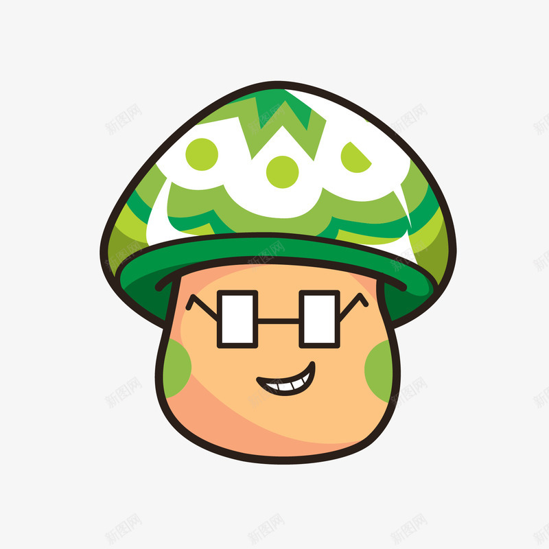 3D立体卡通表情矢量图ai免抠素材_88icon https://88icon.com 卡通 可爱 头像 植物 眼睛 菌类 蘑菇 表情 矢量图