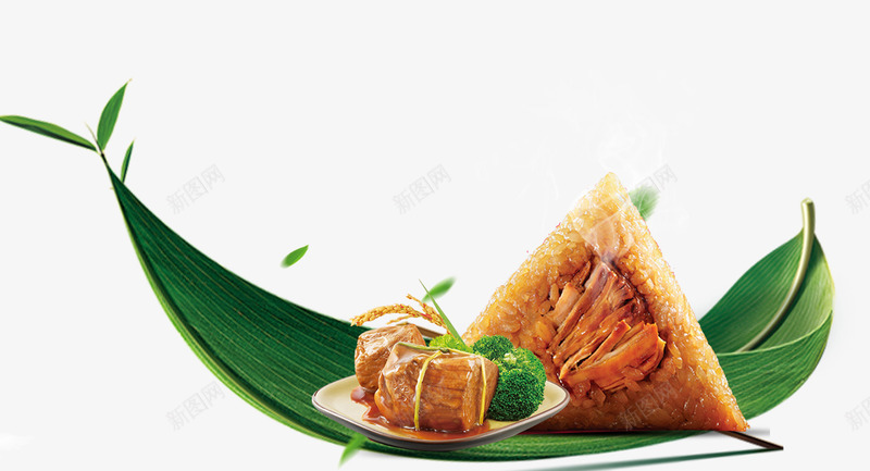 传统节日端午节粽子飘香主题装饰psd免抠素材_88icon https://88icon.com 中国风 传统节日 屈原 插画 端午节 粽子 设计 赛龙舟