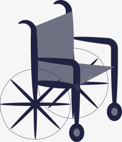 医务治疗轮椅矢量图素材