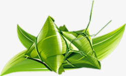 绿色竹叶粽子素材