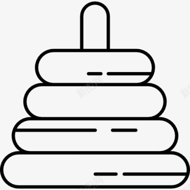 鸭子玩具RingStacker图标图标