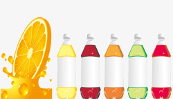 动感橙汁与饮料瓶素材