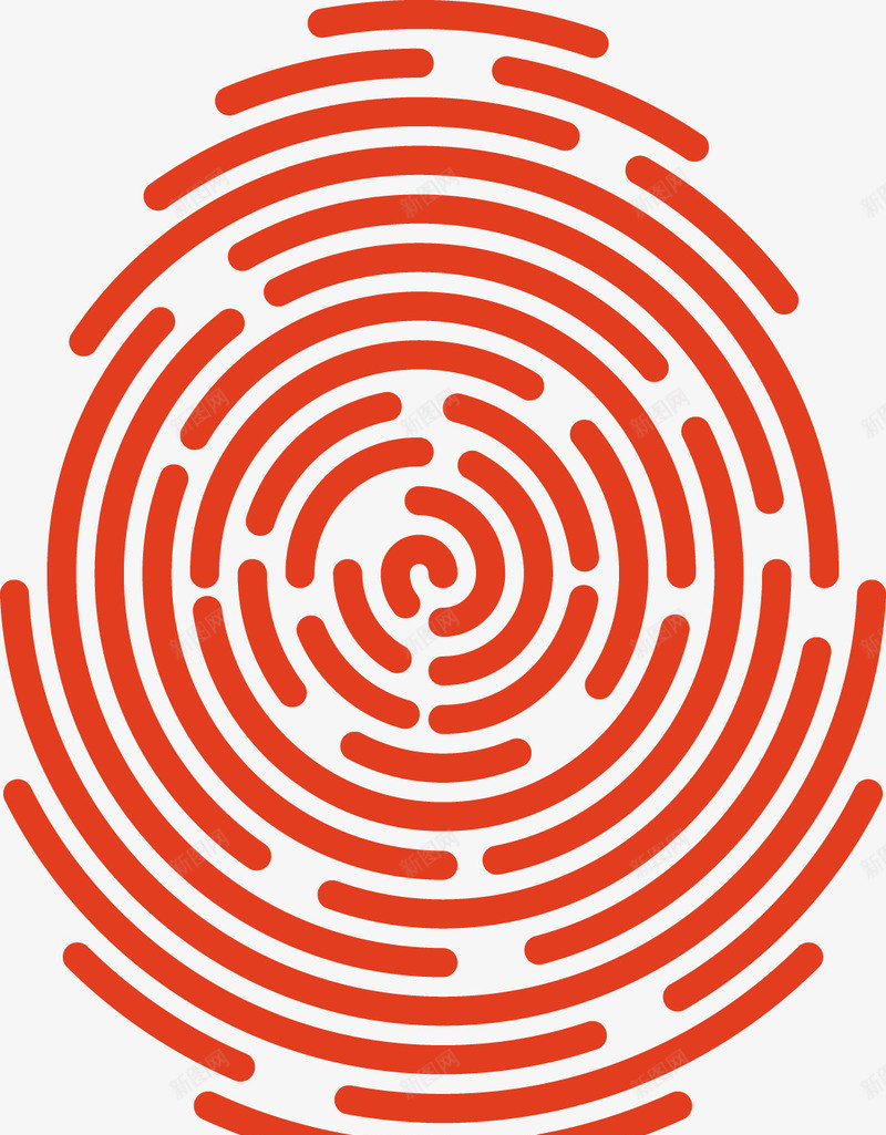 一个红色手指指纹矢量图eps免抠素材_88icon https://88icon.com 一个指纹 手指指纹 指纹 指纹PNG 红色 红色指纹 矢量图