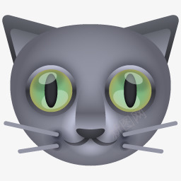 可爱的灰色猫咪头像png免抠素材_88icon https://88icon.com 可爱 头像 灰色 猫咪