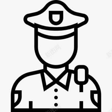 职业和工作警察图标图标