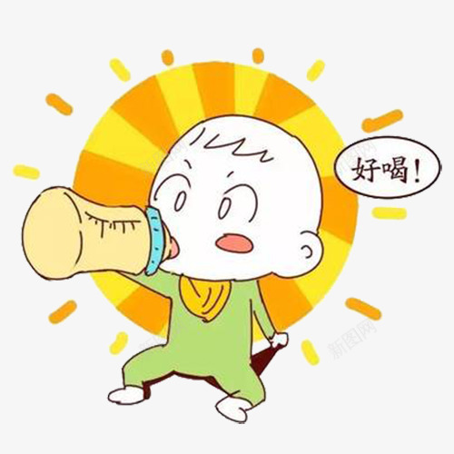 卡通萌宝吃奶瓶png免抠素材_88icon https://88icon.com 亲子 卡通 吃奶 吃奶瓶 宝宝 宝宝吃奶 母婴