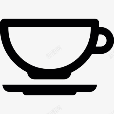 饮料图片茶杯从侧面图标图标