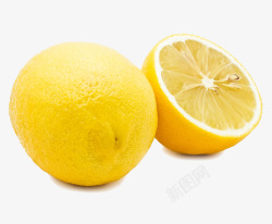 新鲜进口黄柠檬摄影素材