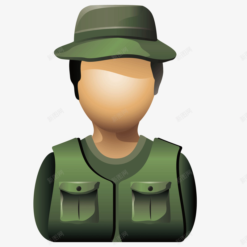 卡通士兵头像矢量图ai免抠素材_88icon https://88icon.com 卡通 士兵 头像 矢量图