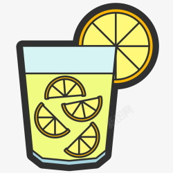 黄色柠檬果汁矢量图素材