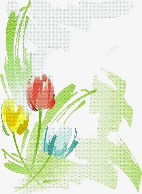彩色花朵花瓣插画图形png免抠素材_88icon https://88icon.com 可爱 现代 装饰 边框