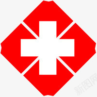 医院红十字标签图标图标