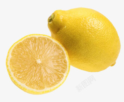 柠檬鲜果微距摄影素材