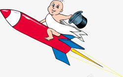 坐火箭的婴儿素材