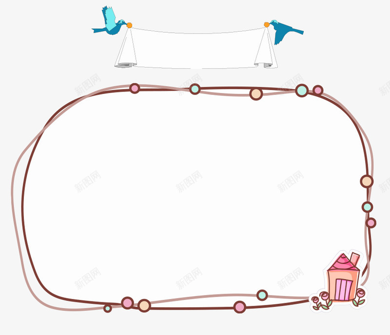 棕色简约花枝边框纹理png免抠素材_88icon https://88icon.com 免抠PNG 棕色 简约 花枝 边框纹理