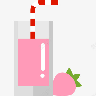 食品和餐厅草莓果茶图标图标
