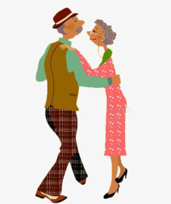 老年人照片跳舞的老年夫妻高清图片