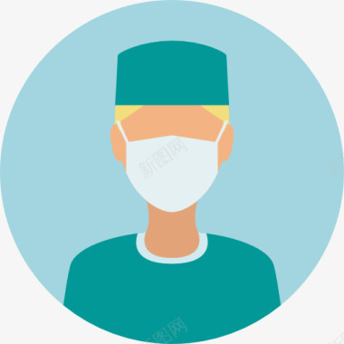 外科医生的女外科医生图标图标