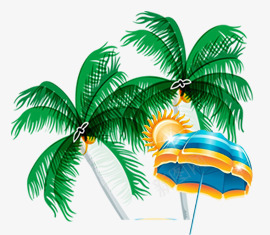 夏日海边元素png免抠素材_88icon https://88icon.com 夏日 太阳伞 椰树 沙滩 海滩 海边