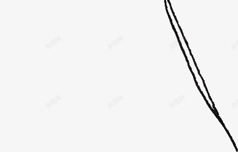 线描花枝png免抠素材_88icon https://88icon.com 线描植物 线条 花卉 黑色