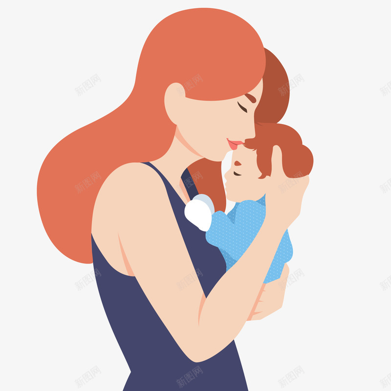 抱着孩子的母亲人物矢量图ai免抠素材_88icon https://88icon.com 人物设计 扁平化 抱着孩子 母亲节 母爱 节日 矢量图