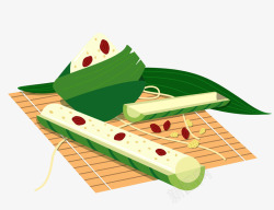 手绘装饰插图端午节粽子糯米饭素材