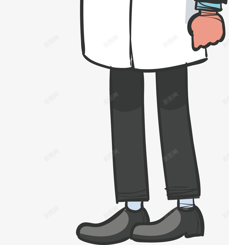 手绘医生形象矢量图eps免抠素材_88icon https://88icon.com 伸出手指 医生 医疗 手绘医生 男医生 矢量png 矢量图