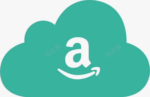 亚马逊亚马逊云卖店购物绿色云图标设置图标