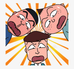 三个男生卡通人物头像素材