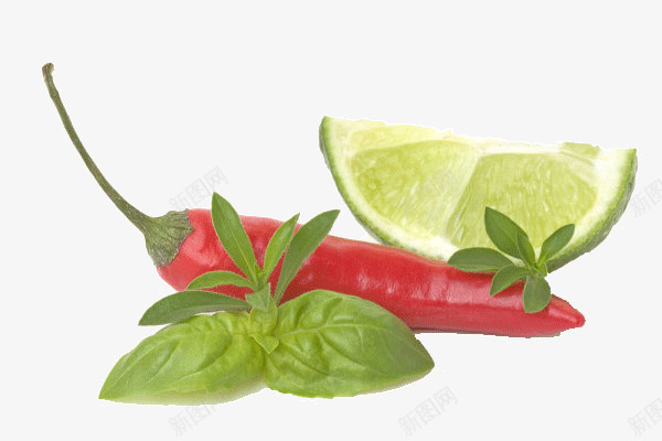 辣椒和柠檬png免抠素材_88icon https://88icon.com 叶子 柠檬 红辣椒 绿色 辣椒