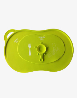 宝宝防水易洗硅胶餐垫绿色素材
