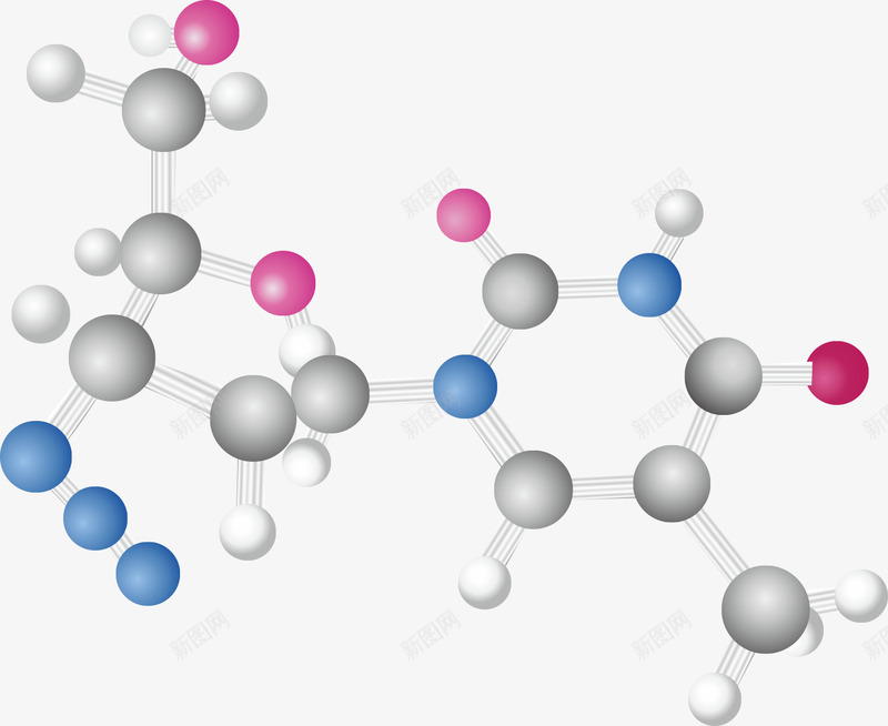 分子结构矢量图ai免抠素材_88icon https://88icon.com 分子结构 化学分子结构 现代工业 现代科技 矢量图