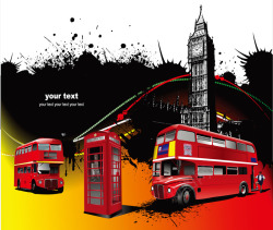 现代bus英国巴士现代风高清图片