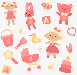 17款粉色婴儿玩具素材