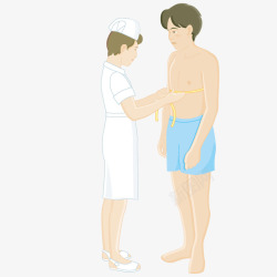 护士测量身体身体检查素材