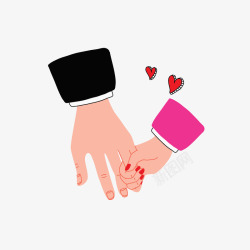 拉手的情侣素材