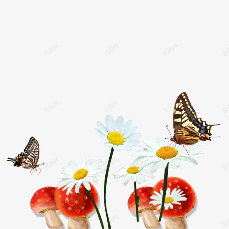 唯美自然png免抠素材_88icon https://88icon.com 唯美 小百花 自然 花枝 花镜 蝴蝶 风景 飞舞 鲜花