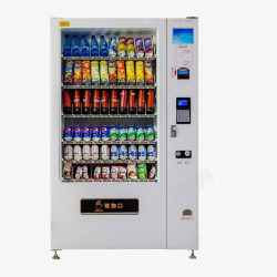 饮料售货机白色高端饮料自动售货机高清图片