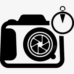 照相机标志照相机与圆形标志图标高清图片