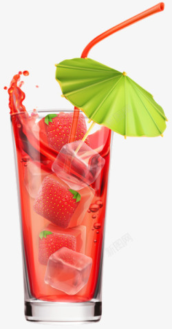 现榨草莓汁高清图片