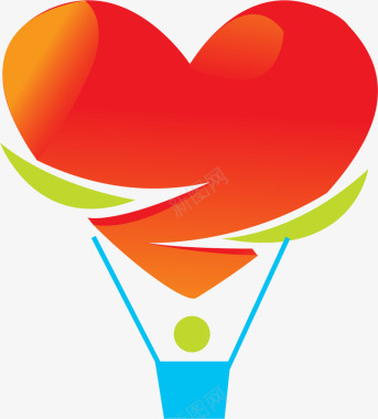 爱心卡通医院logo图标图标