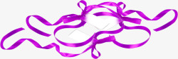 促销双十二浪漫元素紫色丝带素材