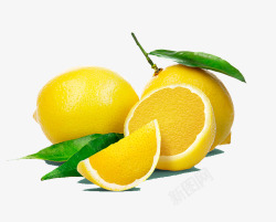 一组柠檬水果装饰图案素材